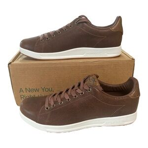 KURU Roam Shoes Mens Size 12.5 Clove Brown Leather Comfort Walking Sneakers